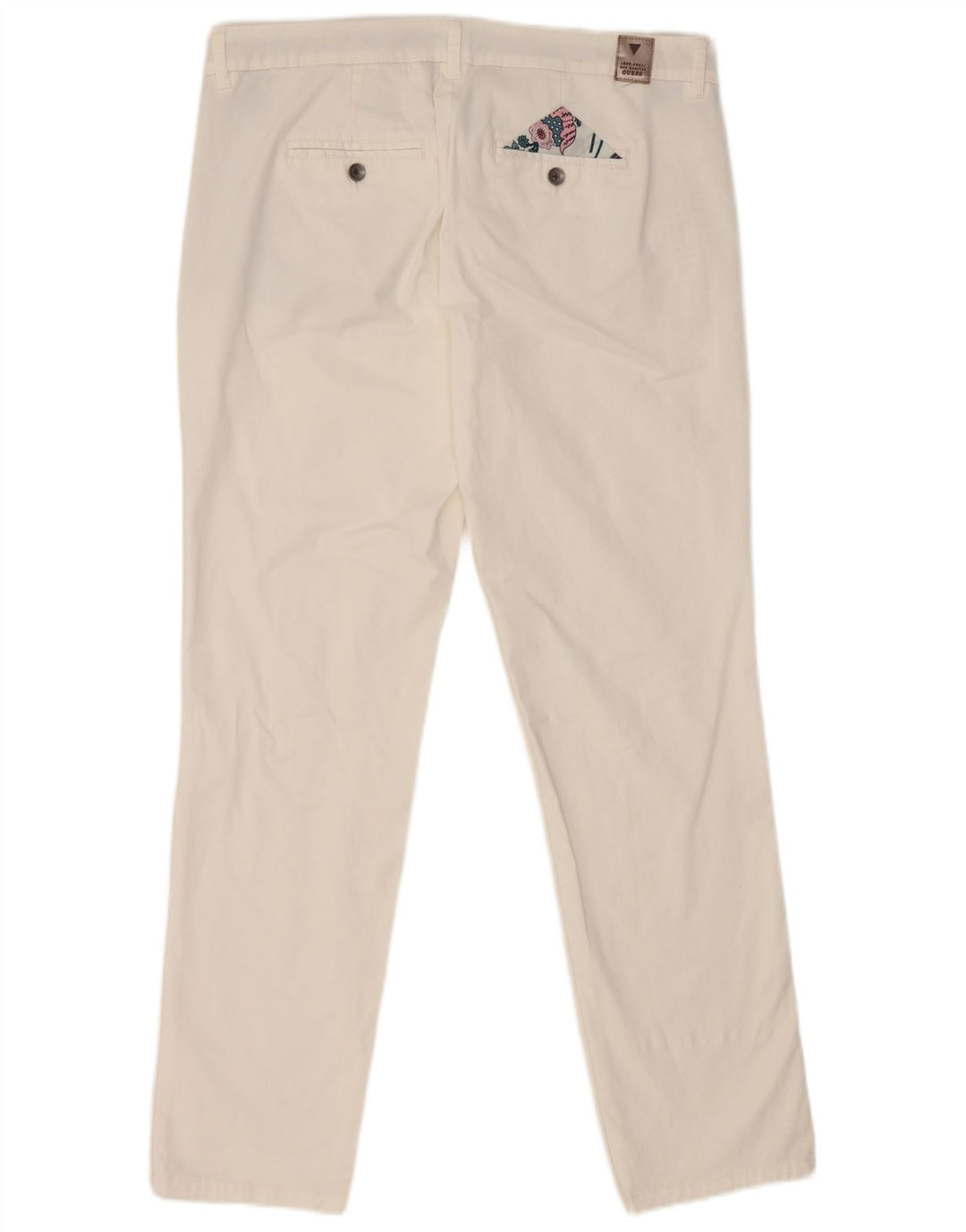 Guess Womens Berta Slim Fit Chino Trousers W34 L29 White