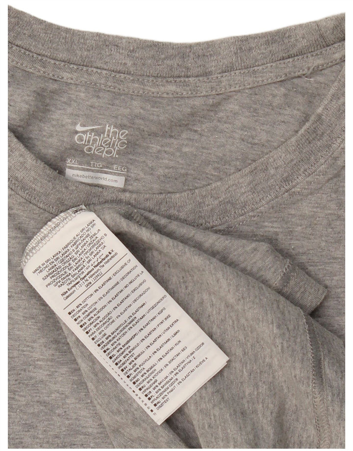 Nike Mens Vest Top 2XL Grey Cotton