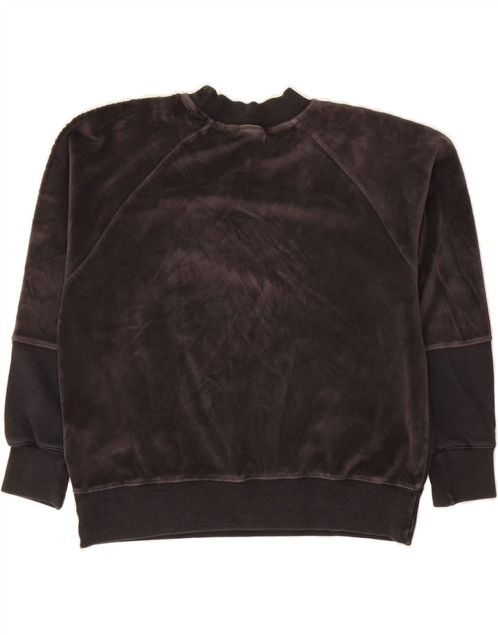 CHAMPION Womens Oversized Sweatshirt Jumper UK 10 Small Black Colourblock Vintage Champion and Second-Hand Champion from Messina Hembry 