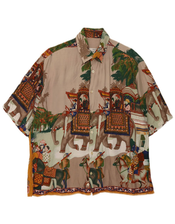 Erve Jaques Mens Graphic Short Sleeve Shirt Large Multicoloured