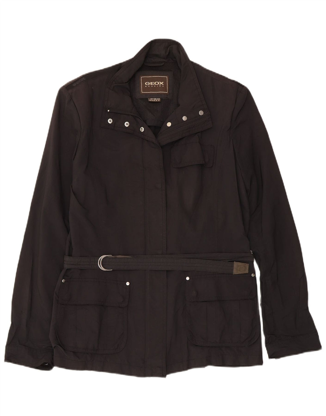 Geox Womens Respira Utility Jacket UK 16 Large Black Polyester