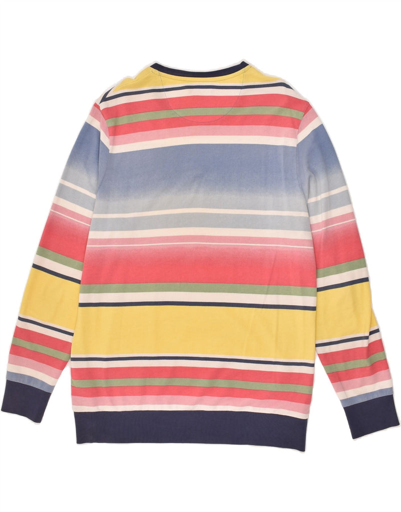 POLO RALPH LAUREN Mens Sweatshirt Jumper Medium Multicoloured Striped | Vintage Polo Ralph Lauren | Thrift | Second-Hand Polo Ralph Lauren | Used Clothing | Messina Hembry 