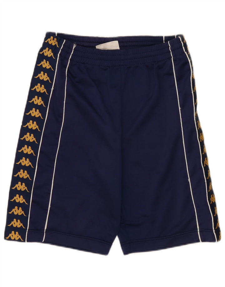 Kappa Mens Graphic Sport Shorts Small  Navy Blue Polyester