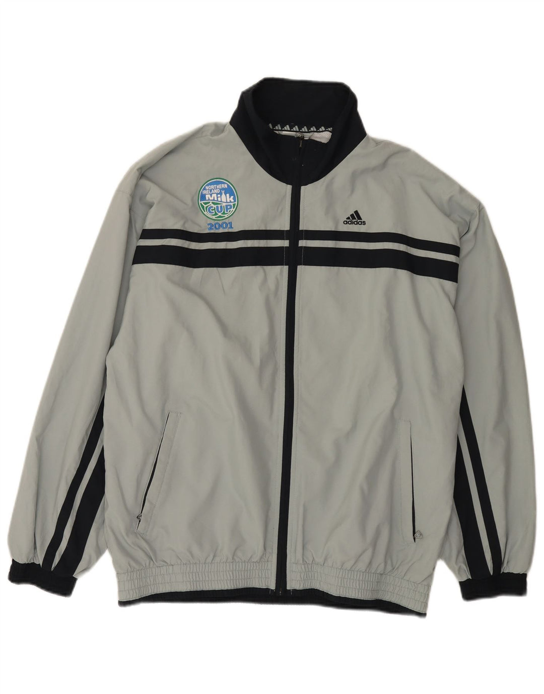 Adidas Mens Tracksuit Top Jacket UK 38/40 Medium Grey
