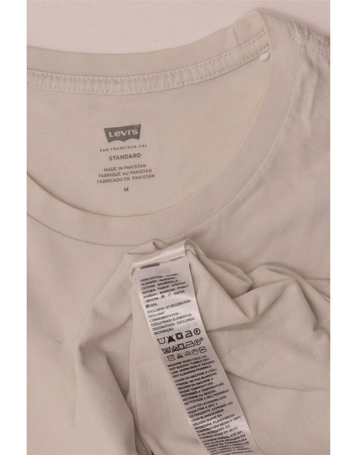 Levi's Mens T-Shirt Top Medium Beige Cotton