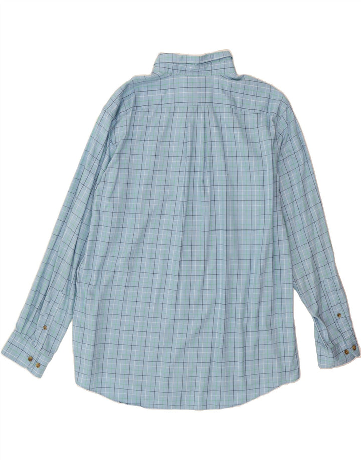 L.L.BEAN Mens Slightly Fitted Shirt XL Blue Check Cotton Vintage L.L.Bean and Second-Hand L.L.Bean from Messina Hembry 