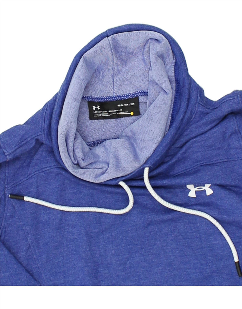 UNDER ARMOUR Womens Roll Neck Sweatshirt Jumper UK 14 Medium Blue | Vintage Under Armour | Thrift | Second-Hand Under Armour | Used Clothing | Messina Hembry 