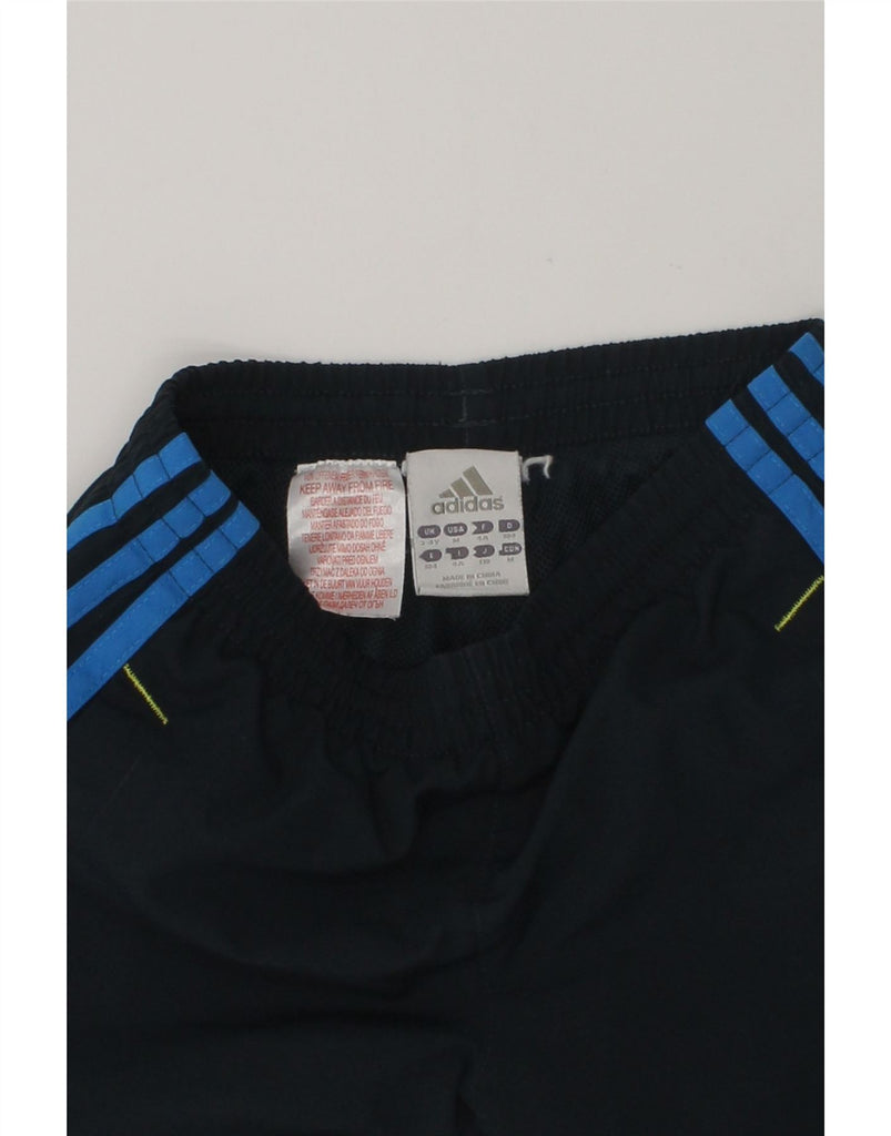 ADIDAS Boys Sport Shorts 3-4 Years Navy Blue Colourblock | Vintage Adidas | Thrift | Second-Hand Adidas | Used Clothing | Messina Hembry 
