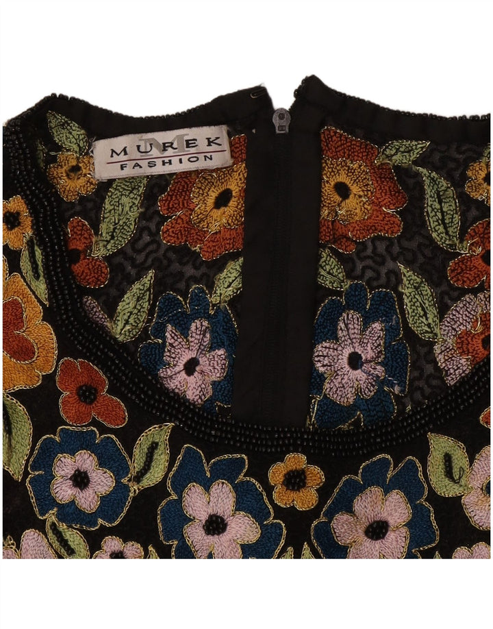 Murek Womens Sleeveless Blouse Top UK 12 Medium Multicoloured Floral