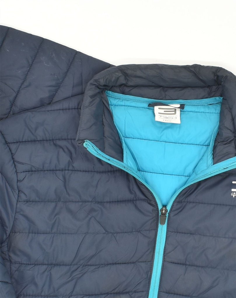 JACK & JONES Womens Padded Jacket UK 16 Large Blue Polyester | Vintage Jack & Jones | Thrift | Second-Hand Jack & Jones | Used Clothing | Messina Hembry 