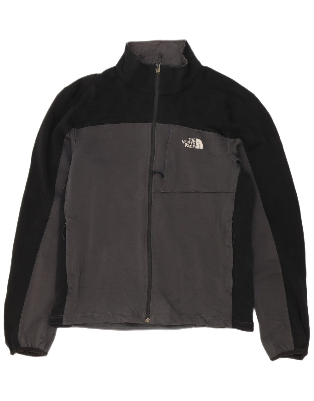 THE NORTH FACE Mens Tracksuit Top Jacket Medium Grey Colourblock Polyester