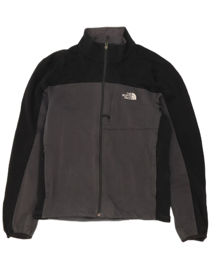 THE NORTH FACE Mens Tracksuit Top Jacket Medium Grey Colourblock Polyester