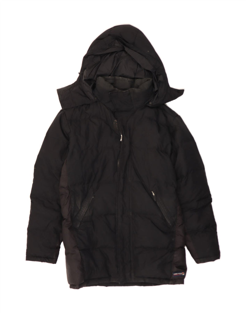 FILA Mens Hooded Padded Jacket UK 38 Medium Black Polyester Vintage Fila and Second-Hand Fila from Messina Hembry 