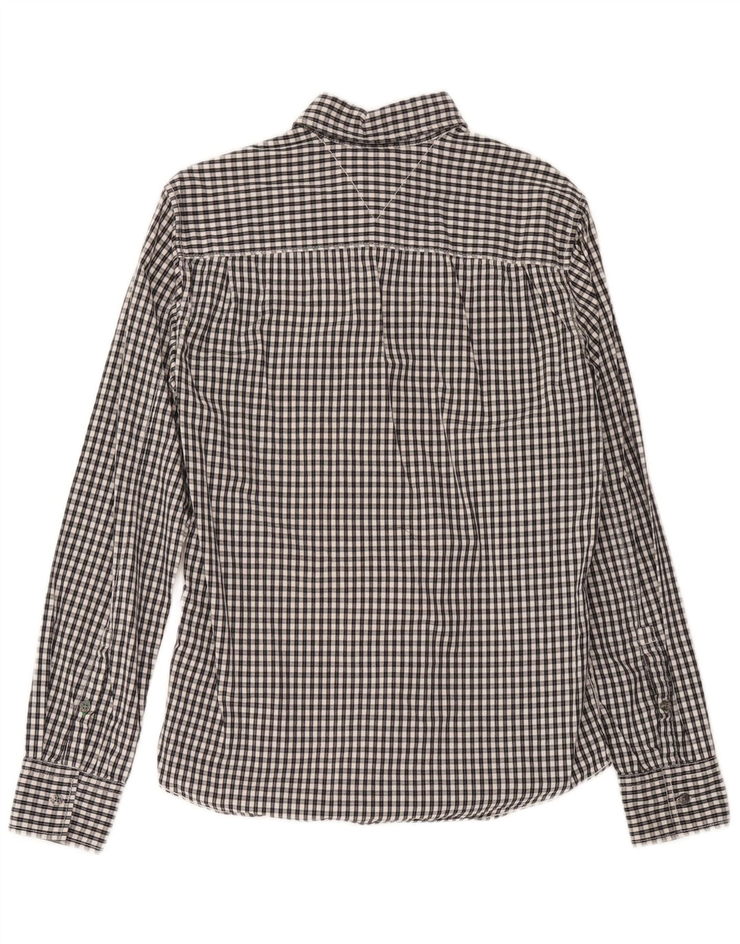 Tommy Hilfiger Mens Shirt Medium Blue Gingham Cotton