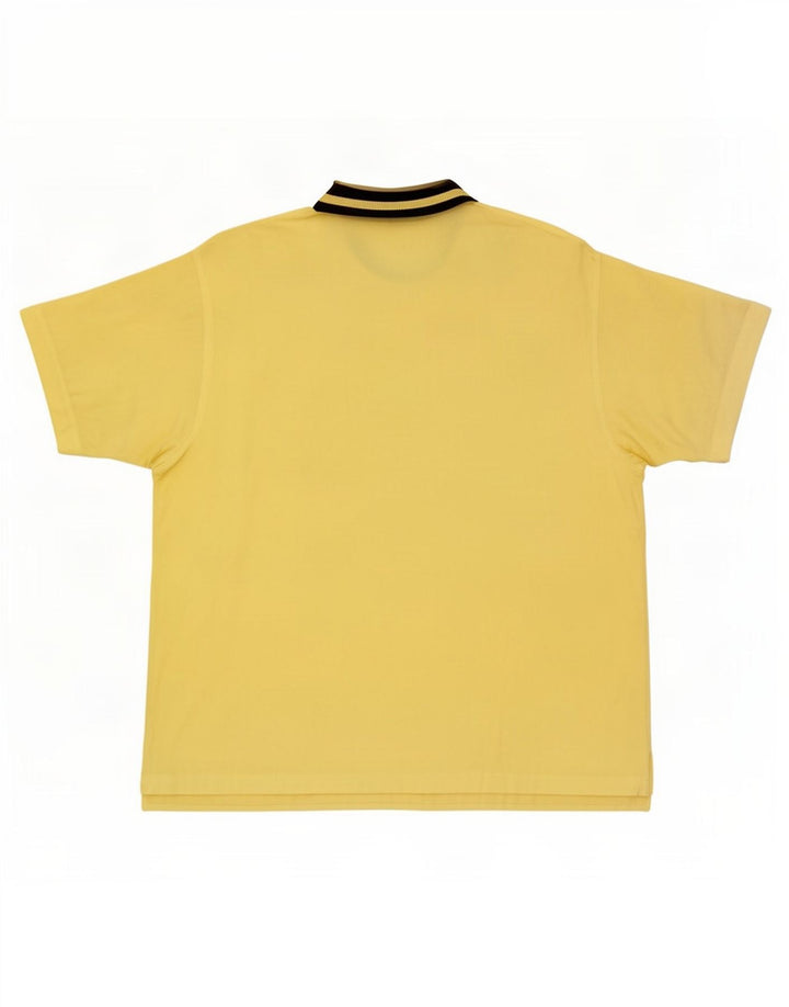 Vintage Mens Graphic Short Sleeve Pullover Shirt Medium Yellow Colourblock