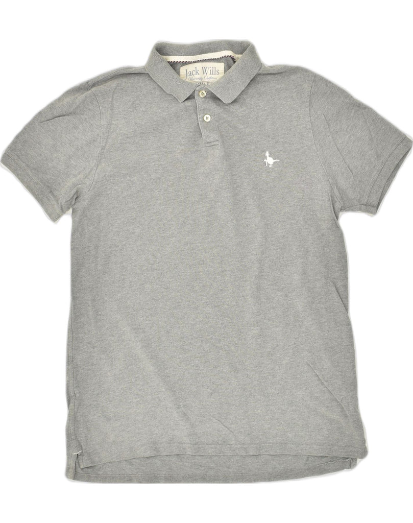 JACK WILLS Mens Polo Shirt Medium Grey Cotton | Vintage Jack Wills | Thrift | Second-Hand Jack Wills | Used Clothing | Messina Hembry 