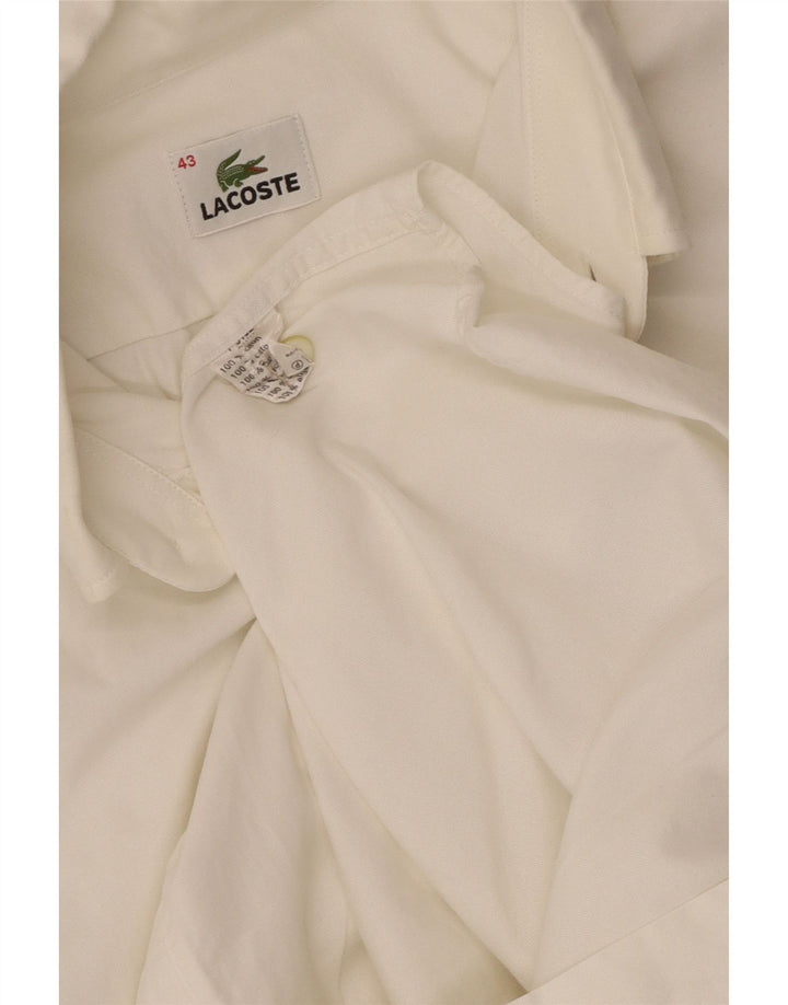 Lacoste Mens Shirt Size 43 Large White Cotton
