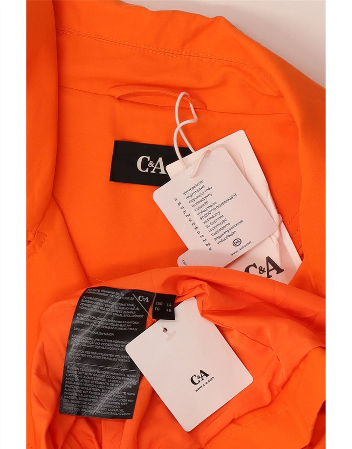 C&A Womens Oversized Trench Coat EU 44 XL Orange Cotton
