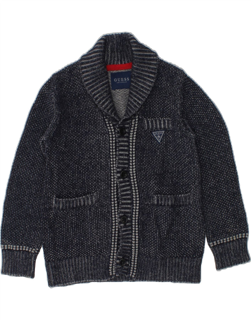 GUESS Boys Cardigan Sweater 2-3 Years Navy Blue Cotton | Vintage Guess | Thrift | Second-Hand Guess | Used Clothing | Messina Hembry 