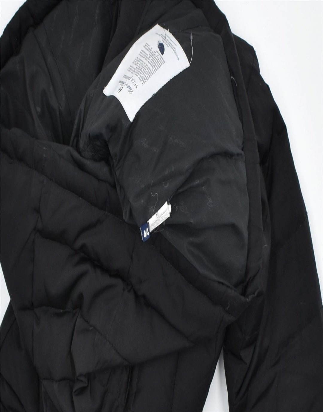 CONTE OF FLORENCE Womens Padded Jacket IT 44 Medium Black Polyester | Vintage | Thrift | Second-Hand | Used Clothing | Messina Hembry 