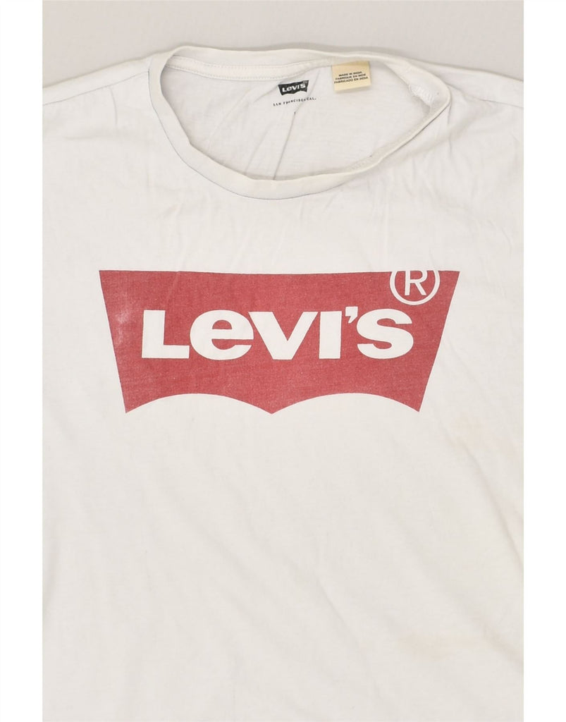 LEVI'S Mens Graphic T-Shirt Top Large Off White Cotton | Vintage Levi's | Thrift | Second-Hand Levi's | Used Clothing | Messina Hembry 