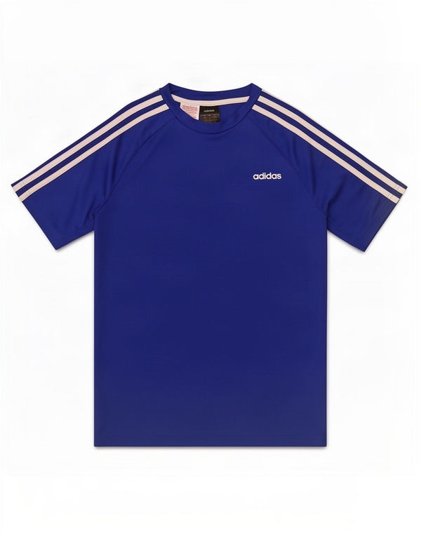 Adidas Boys Climalite Graphic T-Shirt Top 13-14 Years Blue Polyester