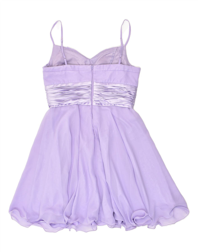 VINTAGE Womens Sleeveless Princess Dress UK 12 Medium Purple Polyester | Vintage Vintage | Thrift | Second-Hand Vintage | Used Clothing | Messina Hembry 