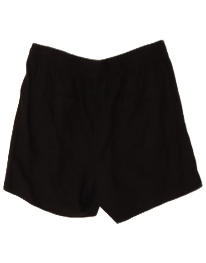 Marks & Spencer Womens Chino Shorts UK 12 Medium W30 Black Linen