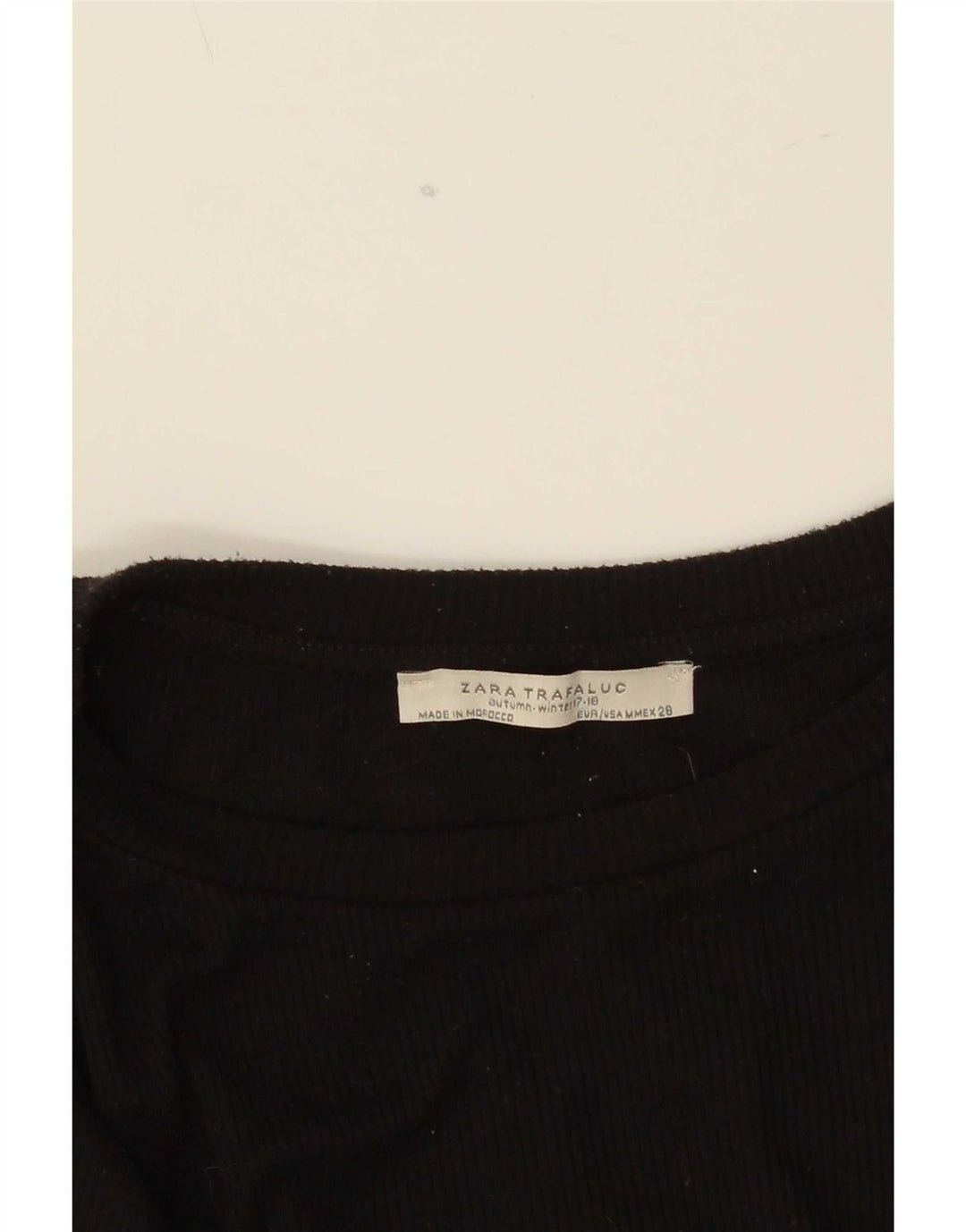 Zara Womens Trafaluc Top Long Sleeve UK 12 Medium Black