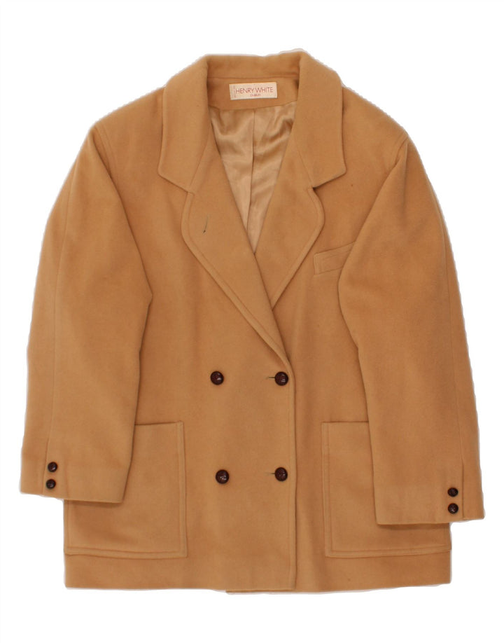 HENRY WHITE Womens Overcoat UK 14 Medium Brown Wool Vintage Henry White and Second-Hand Henry White from Messina Hembry 