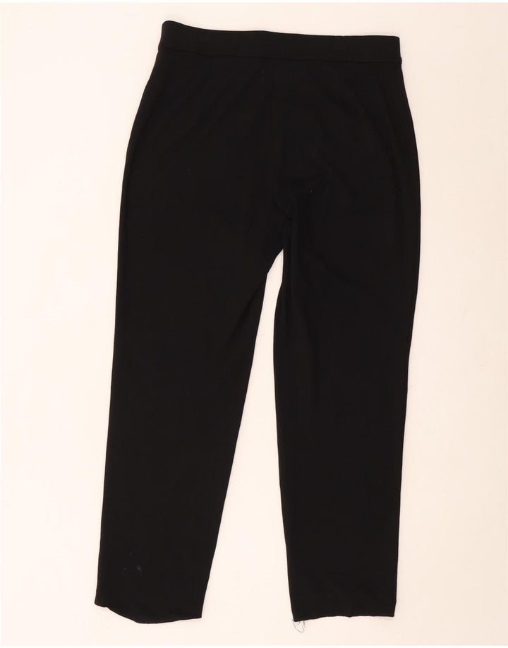 Marks & Spencer Womens Regular Casual Trousers UK 16 Large W34 L29 Black