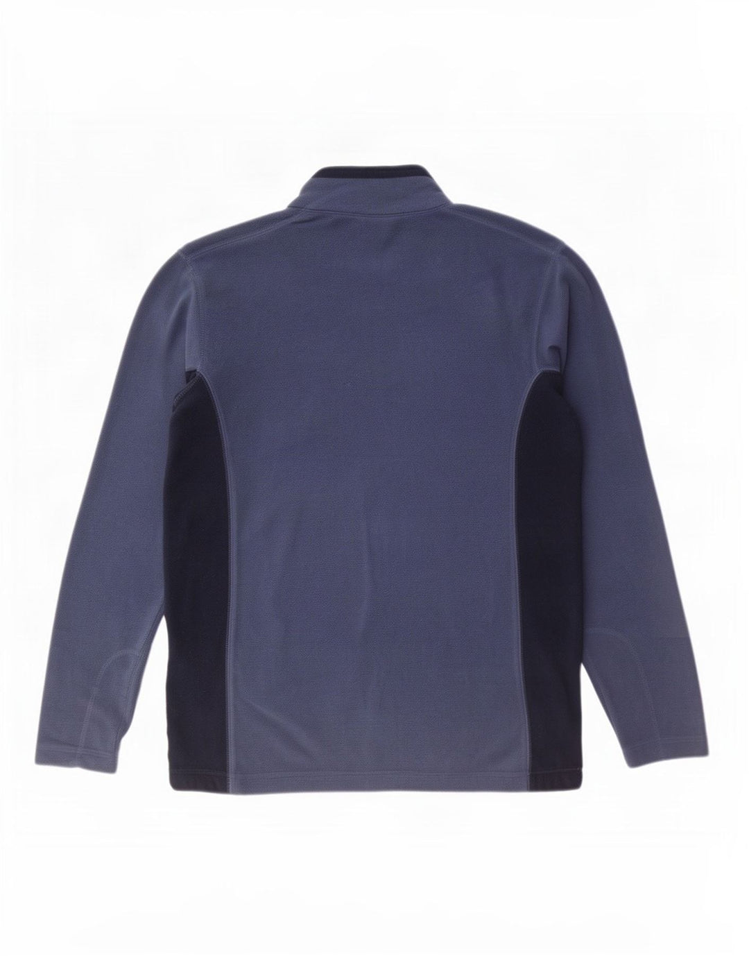 Columbia Mens Zip Neck Fleece Jumper Medium Blue Colourblock