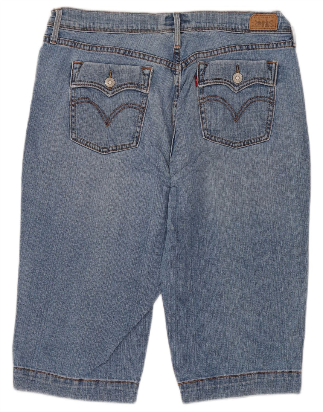 LEVI'S Womens 515 Denim Shorts US 12 Large W32  Blue Cotton