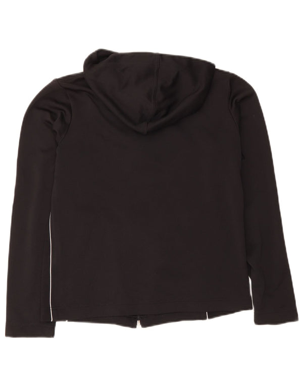 Sergio Tacchini Womens Crop Zip Hoodie Sweater UK 10 Small Black