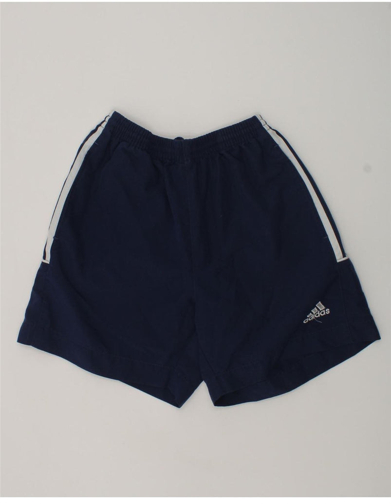 ADIDAS Boys Sport Shorts 11-12 Years Navy Blue Polyester | Vintage Adidas | Thrift | Second-Hand Adidas | Used Clothing | Messina Hembry 