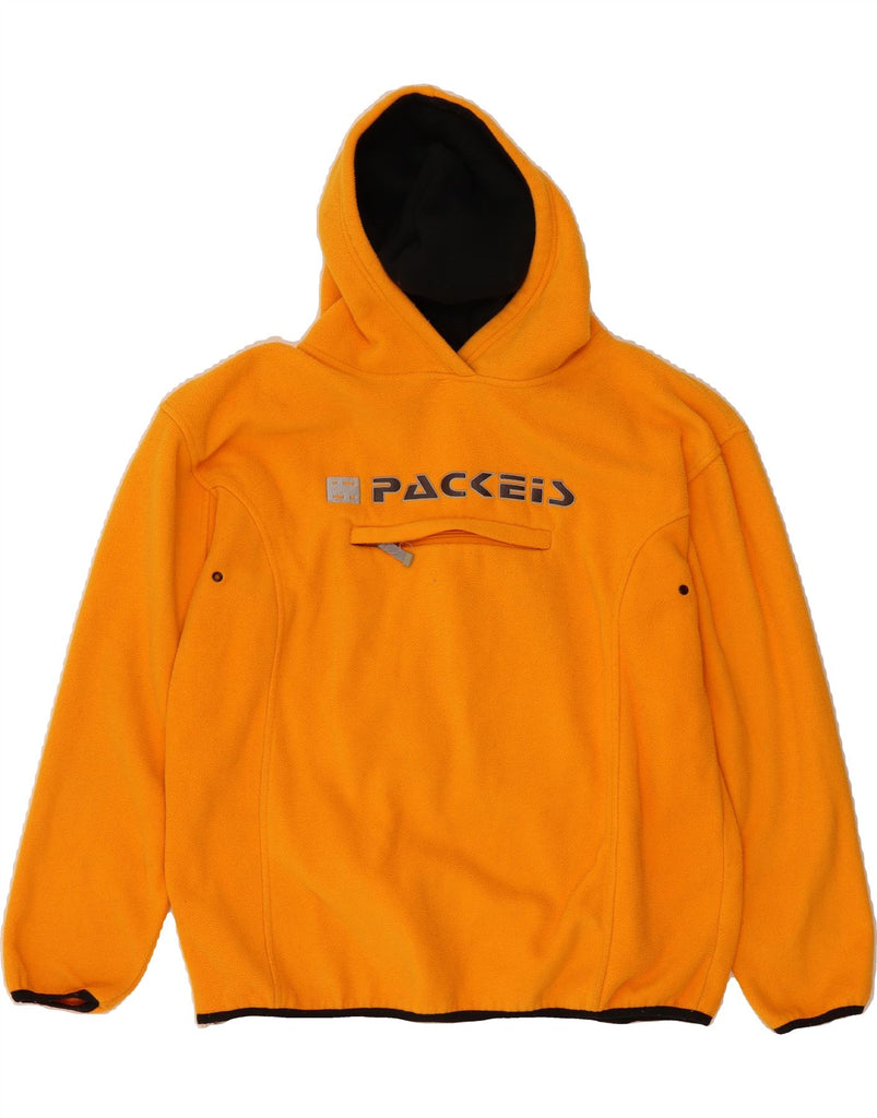 CRANE Womens Graphic Fleece Hoodie Jumper UK 10 Small Yellow Polyester Vintage Crane and Second-Hand Crane from Messina Hembry 