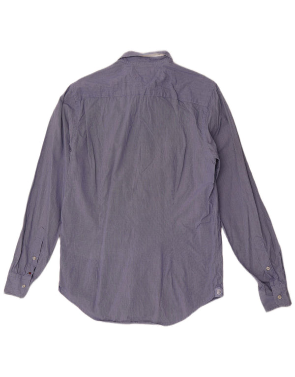 Tommy Hilfiger Mens Slim Fit Shirt Medium Blue Gingham Cotton