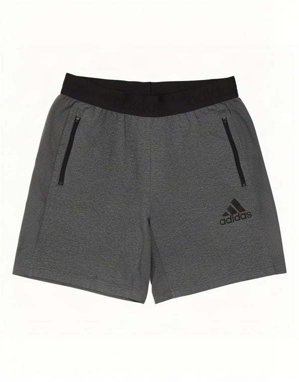 Adidas Mens Primegreen Graphic Sport Shorts Large Grey Colourblock Cotton