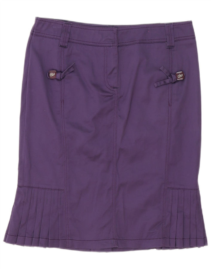 Byblos Womens 2 Button Piece Skirt Set US 12 Large W32 Purple Cotton