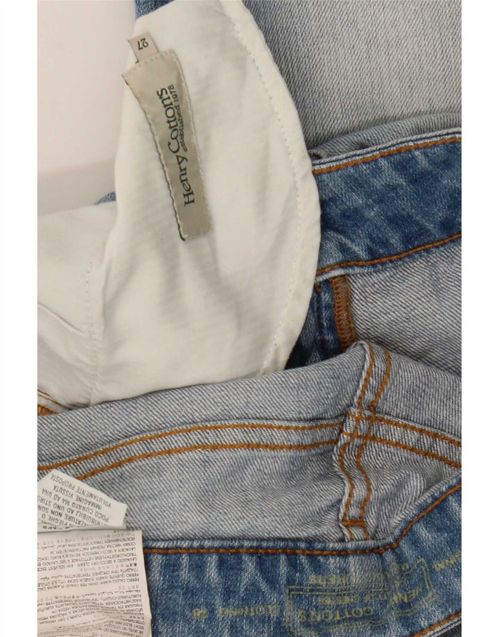 Henry Cottons Womens Cropped Jeans W27 L26 Blue Cotton