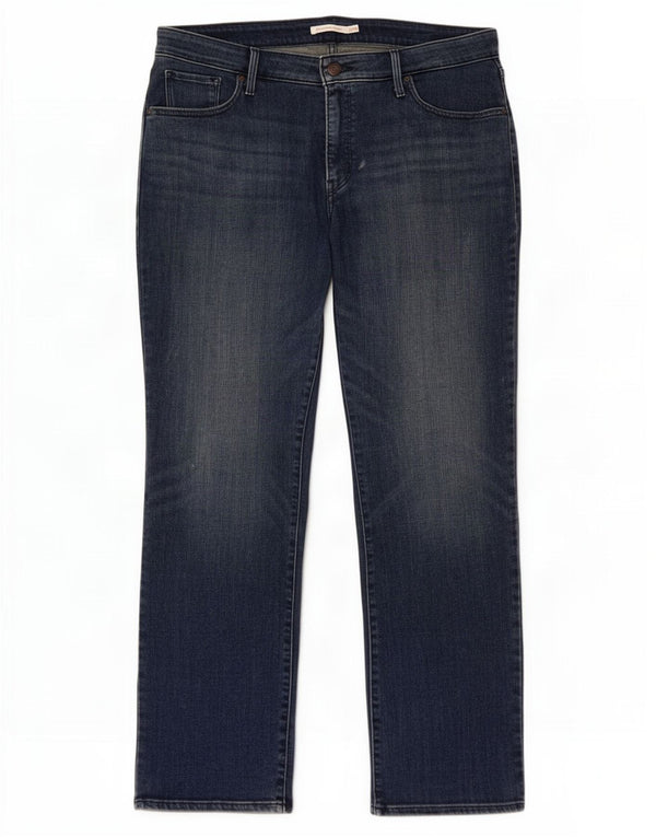 Levi's Womens 314 Shaping Straight Jeans US 20 3XL W38 L30 Navy Blue Cotton