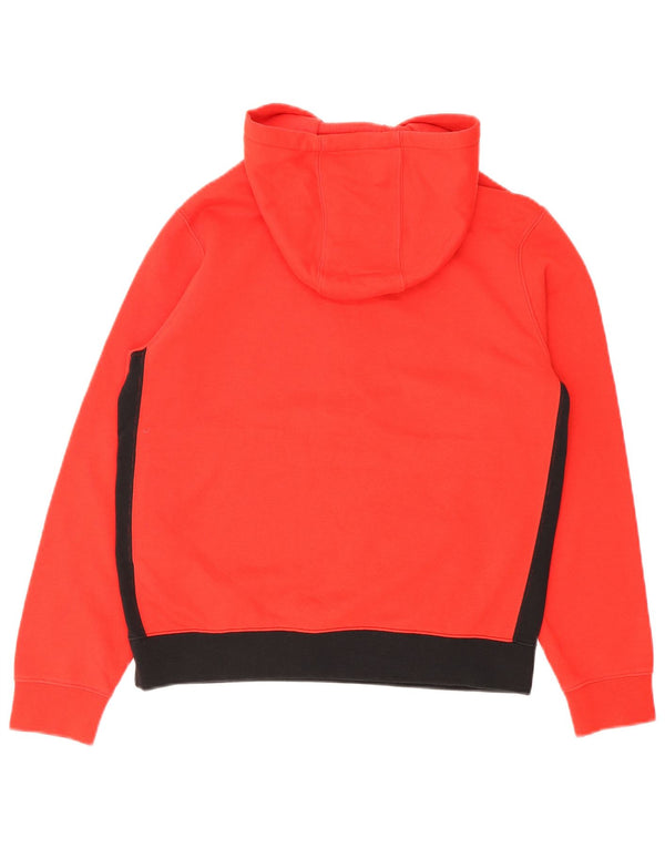 Nike Boys Zip Neck Hoodie Jumper 13-14 Years XL Red Colourblock
