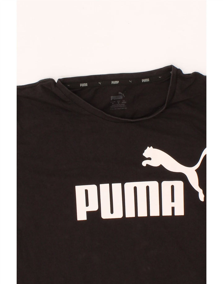 PUMA Mens Graphic T-Shirt Top Medium Black Cotton Vintage Puma and Second-Hand Puma from Messina Hembry 