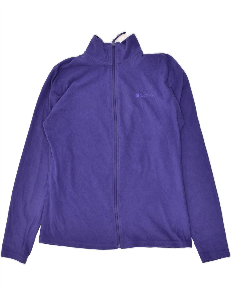 MOUNTAIN WAREHOUSE Womens Fleece Jacket UK 12 Medium Purple Polyester | Vintage Mountain Warehouse | Thrift | Second-Hand Mountain Warehouse | Used Clothing | Messina Hembry 