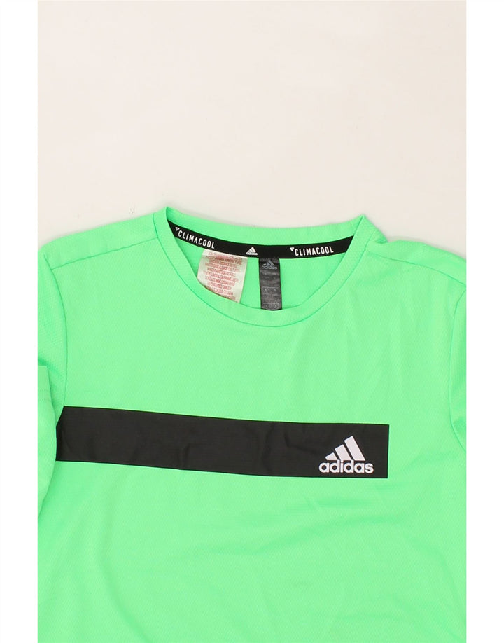 ADIDAS Boys Climacool 9-10 Years Green Polyester Vintage Adidas and Second-Hand Adidas from Messina Hembry 