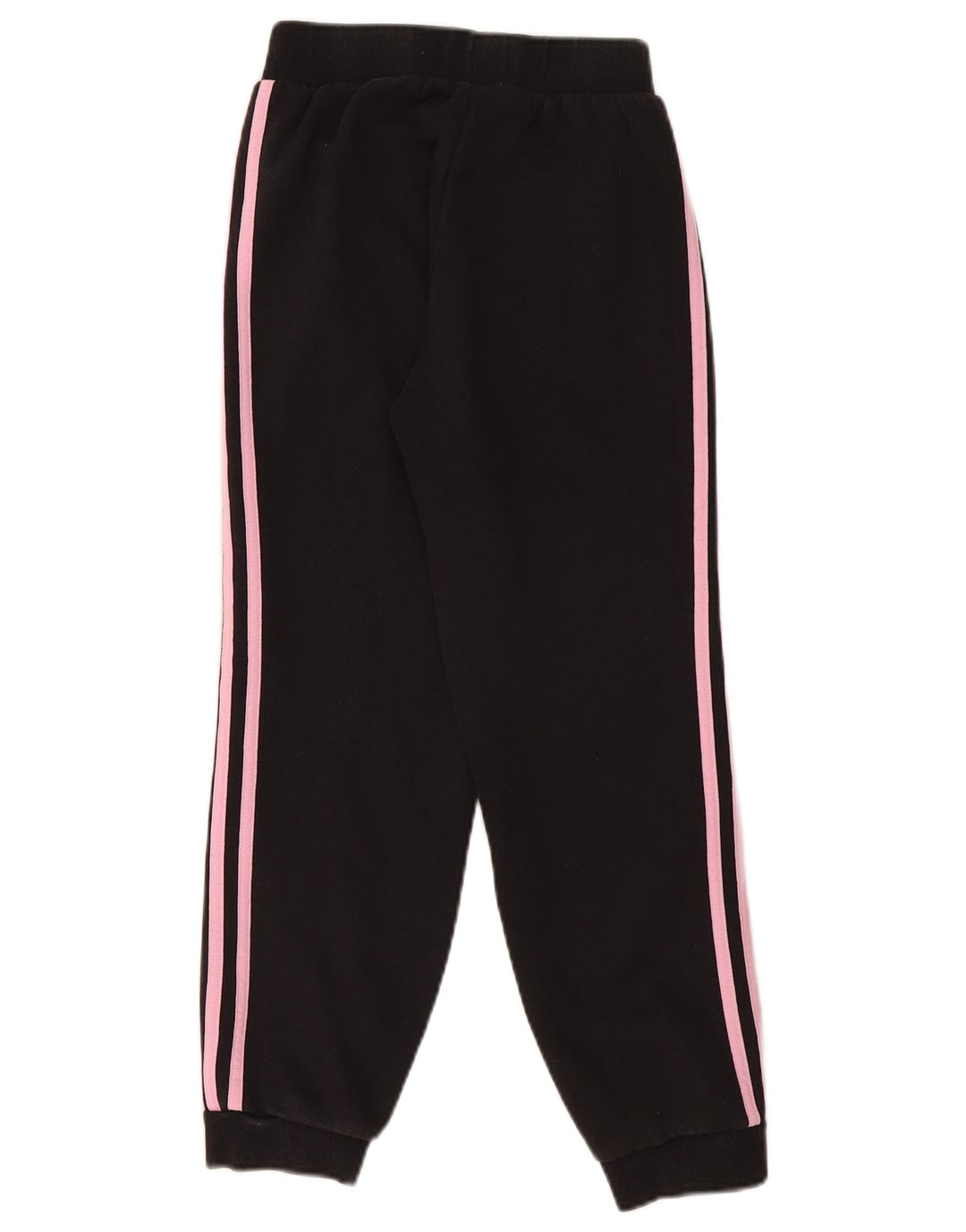 ADIDAS Girls Tracksuit Trousers Joggers 11-12 Years Black Cotton
