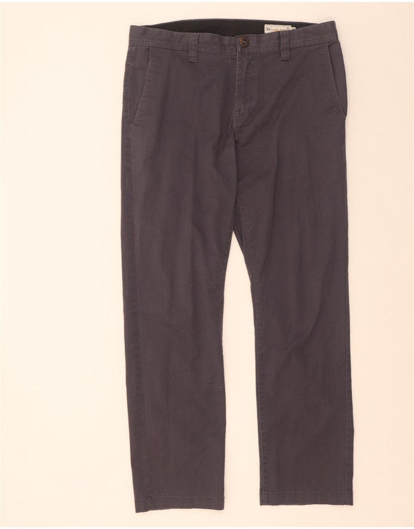 Volcom Mens Straight Chino Trousers W34 L32 Grey Cotton
