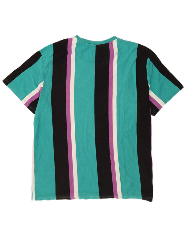 Karl Kani Mens Graphic T-Shirt Top XL Multicoloured Striped Cotton