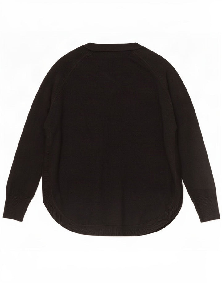 Marks & Spencer Womens Longline Cardigan Sweater UK 14 Medium Black