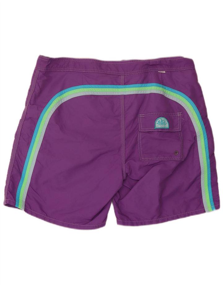 Sundek Mens Swimming Shorts Large Purple Nylon